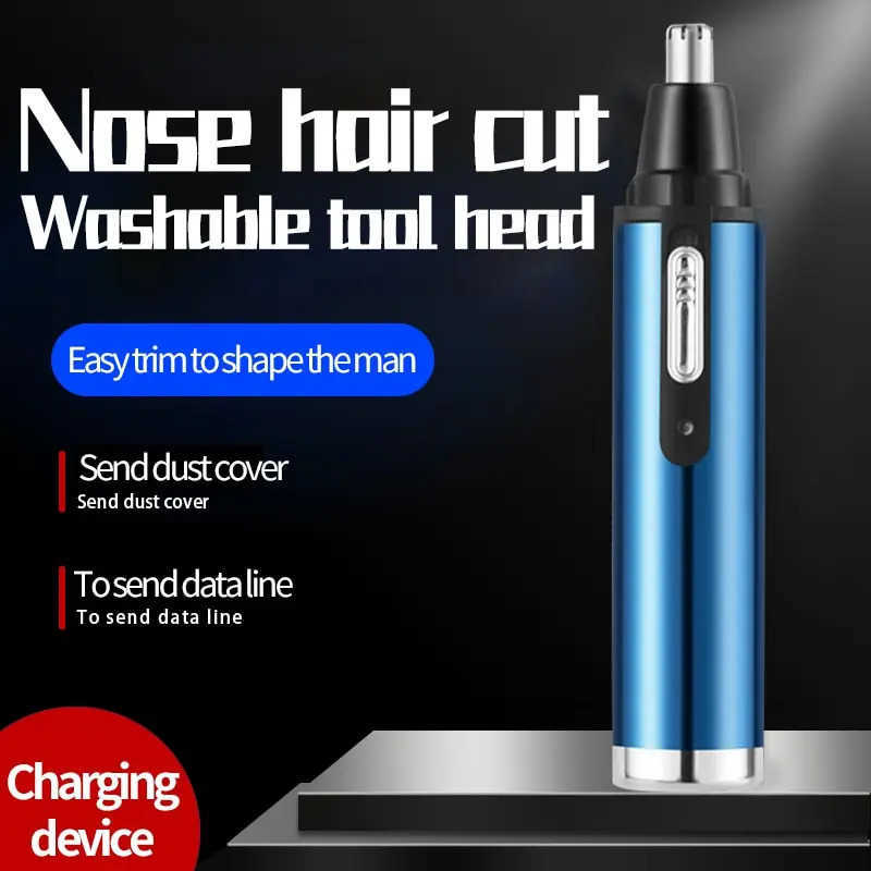 Electric Nose Hair Clipper Rechargeable Multi Kinetic Shaving Two in One Unisex Fully Automatic Washable Shaving Nose Trimmer Z251030