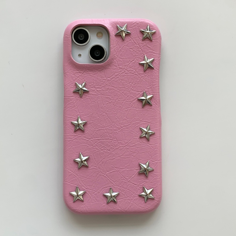 Suitable for iPhone 17Pro Max Five-Pointed Star Denim Phone Case iPhone16/15PRO Personalized Shockproof 14 Solid Color