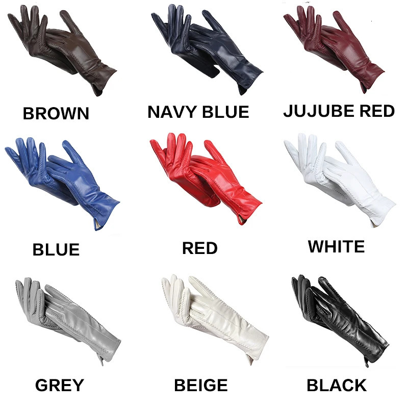 Fashion womens glovessheepskin womens winter glovesmultiple colors womens leather gloves High grade gloves2226C 251028