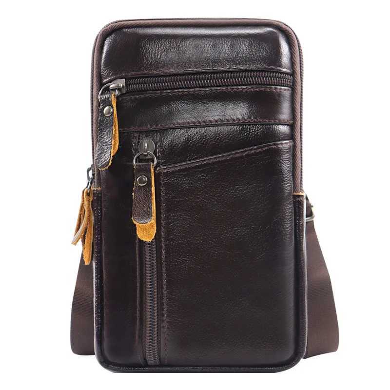 New Mens Genuine Leather Waist Packs Bag Phe Pouch Bags Men Handbag Bag Small Ch Shoder Belt Bag Crossbody Leather Bags Y251011