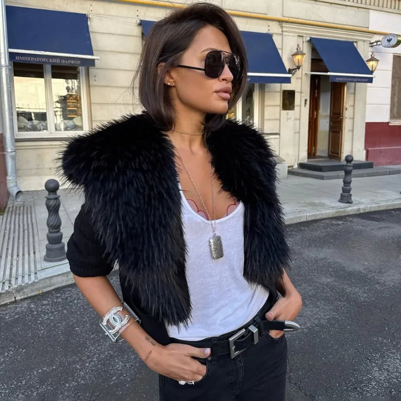 Tuularose Elegant Faux Fur Coats Womens Warm Puffy Slim LongSleeve Collared Cardigan Winter Fashion HighStreet Women Outwear 251028