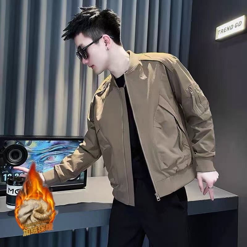 Men's Trendy Baseball Jacket With Collar Designer Coat Casual Workwear Style Men's Clothing 2025 New Spring And Autumn Trendy Coat