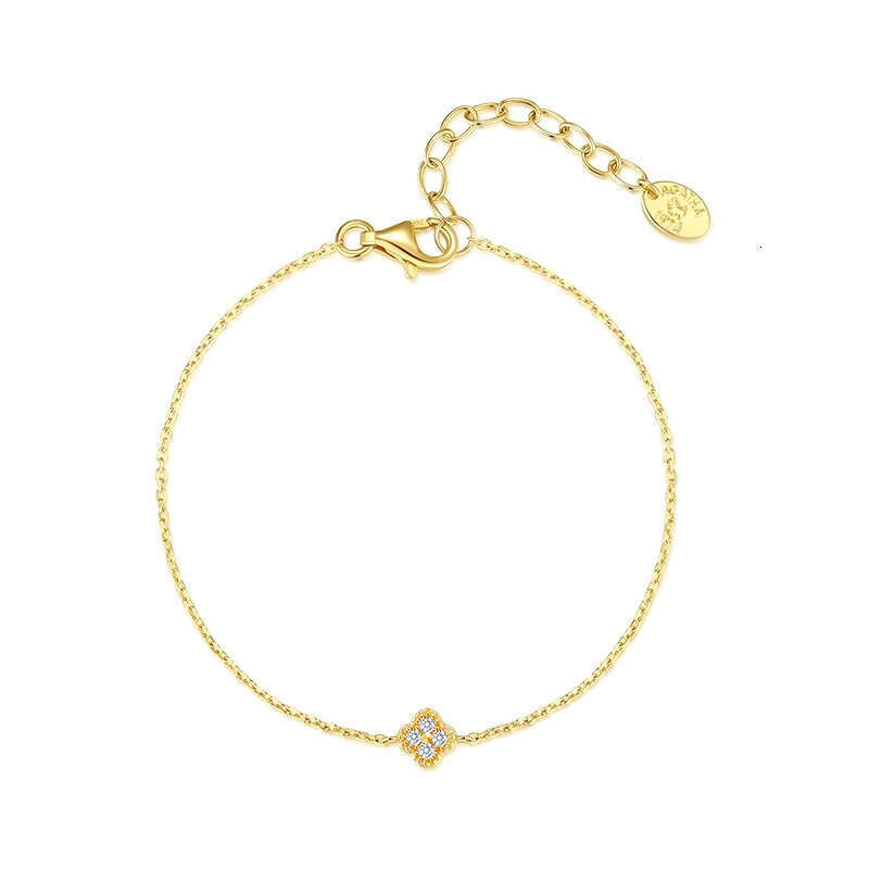 Sun Li French Elegant Lucky Four-Leaf Clover Bracelet Light High-End Exquisite Jewelry High-Precision Electroplating