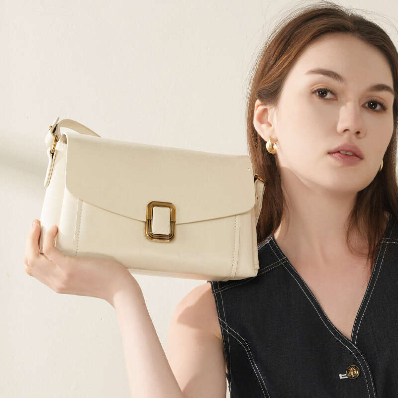 Melard Handheld Genuine Leather New Niche High-end Feel Single Shoulder Crossbody Women's Commuter Large Bag