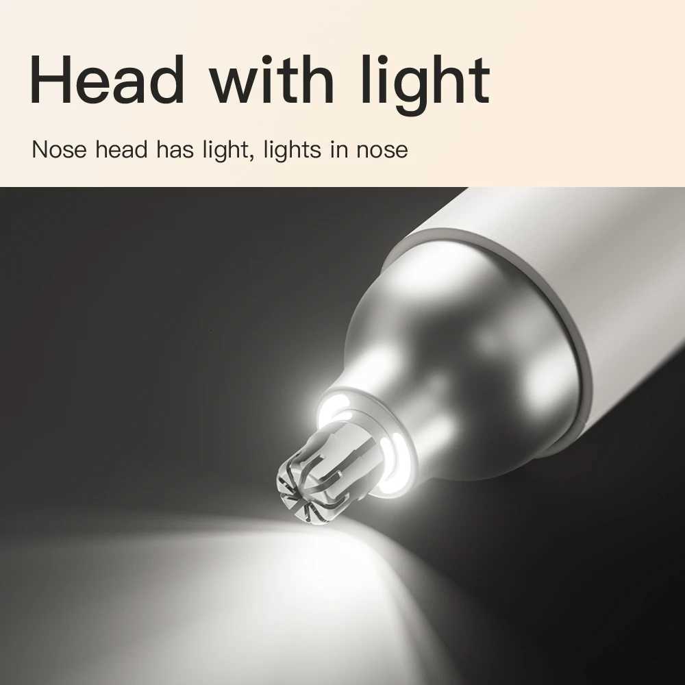 2 IN 1 Electric Nose Hair Trimmer Rechargeable Beard Shaver Nose Ear Hair Trimmer For Men Eyebrow Nose Ear Clipper Body Trimmer M251030