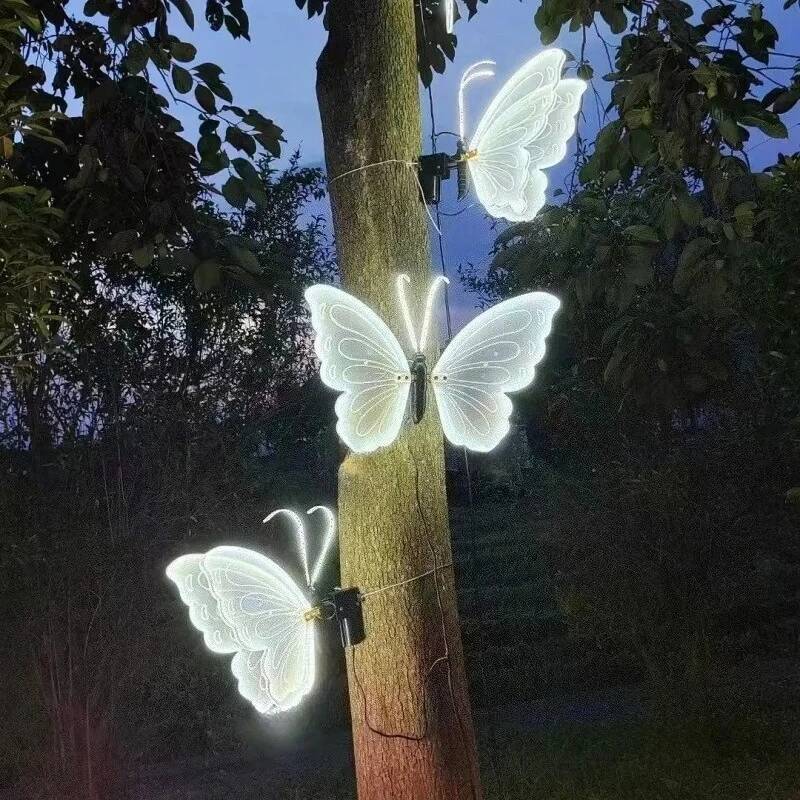 pcs V LED Outdoor Simulation Dynamic Static Butterfly Lights for Festival Home Decor Holiday Party DIY Decorations ddmycat