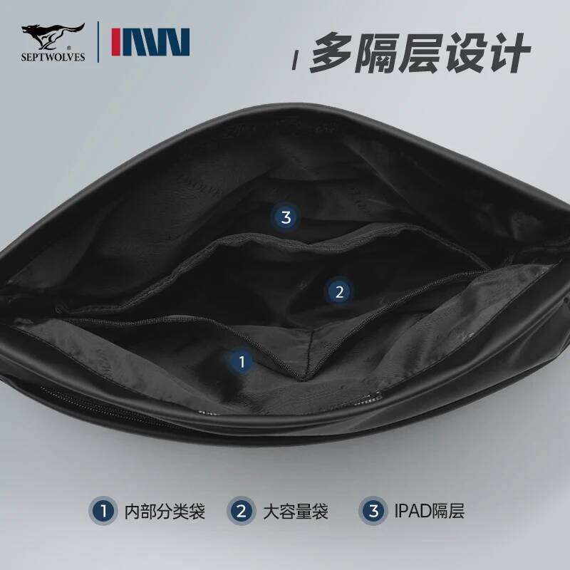 Designer bag 52 Septwoes Urban Fashion Magnetic Buckle Shoulder Men Black Waterproof Irregular Shape Sport Travel Crossbody Messenger Bag