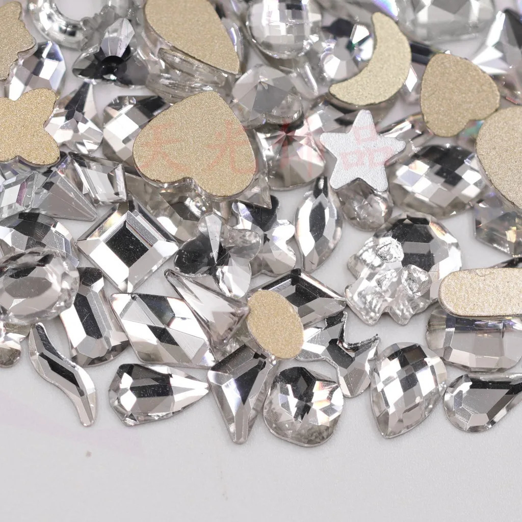 20pclot Glass Nail Art Rhinestones Pear 40Style Colorful Stones Nail Art Charm Crystal Rhinestone 3D Nail Jewelry 251027