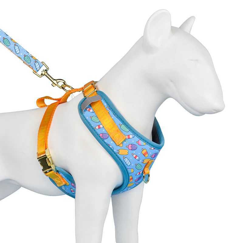 1 Pcs Adjustable Dog Chest Strap Harness Chest Back Walking Leash With 1 Pcs Color Matching Traction Rope For Puppy Supplies J251129