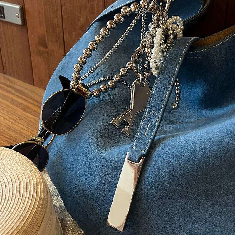 Designer Bag Tote Bag Shoulder Bag Single Shoulder Underarm Large Capacity Blue Suede Saddle For Women 2025 New High-Value Handheld Commuter Tote Bag