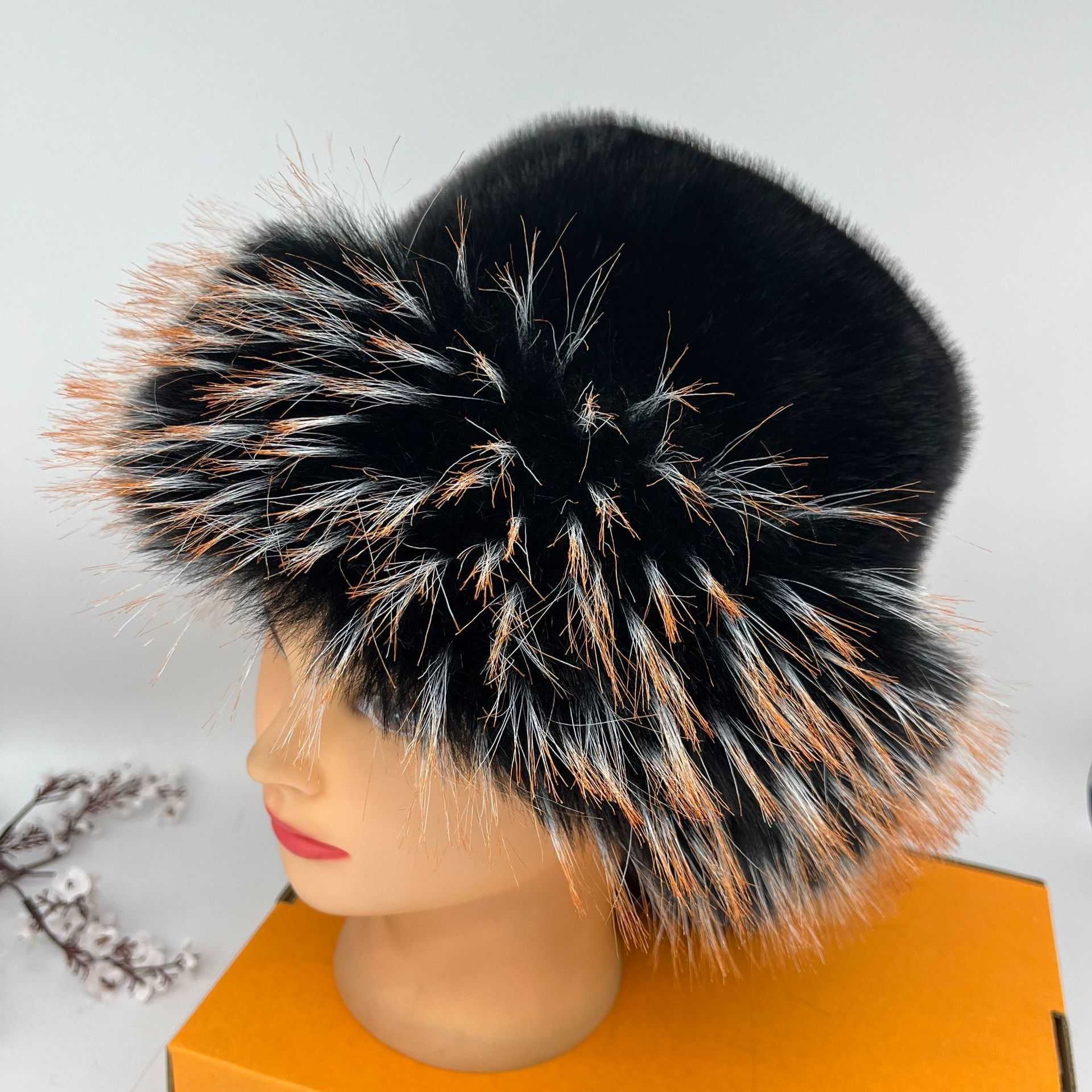 Frost Color Fisherman Hat 2025 New Fashionable Warm Ear Protection Hat Coldproof Hat Hat Plush Hat H251020