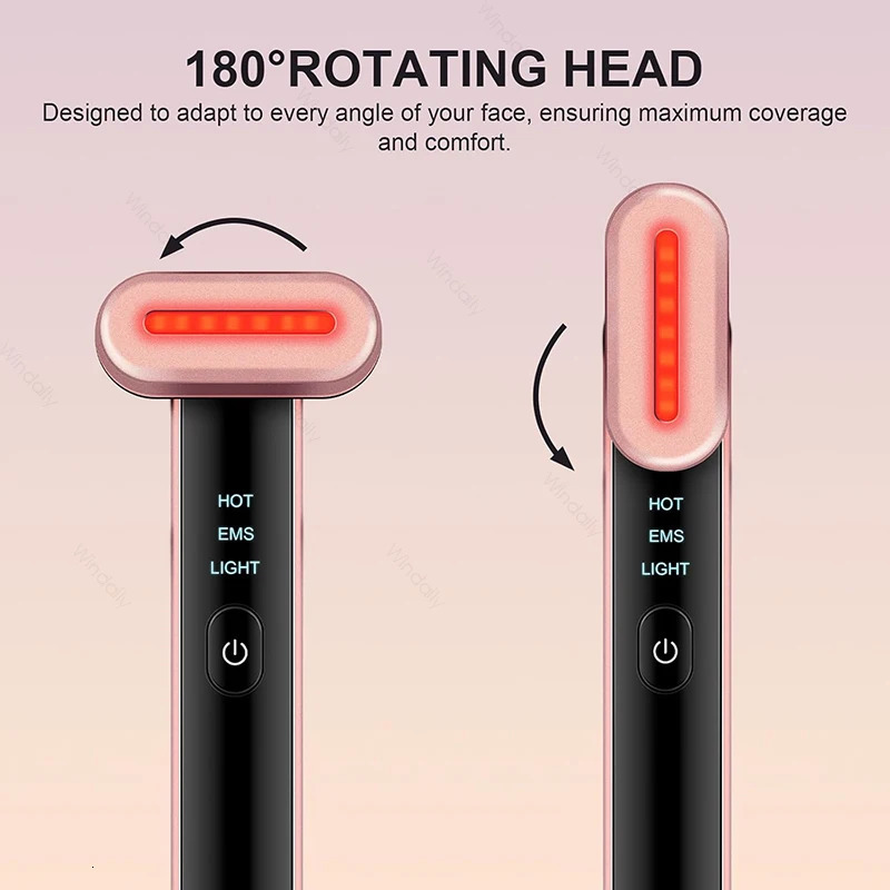 7 Color Light Beauty Wand Compress Red Light Therapy For Face Neck EMS Microcurrent Facial Device Vibration Eye Massager 251027