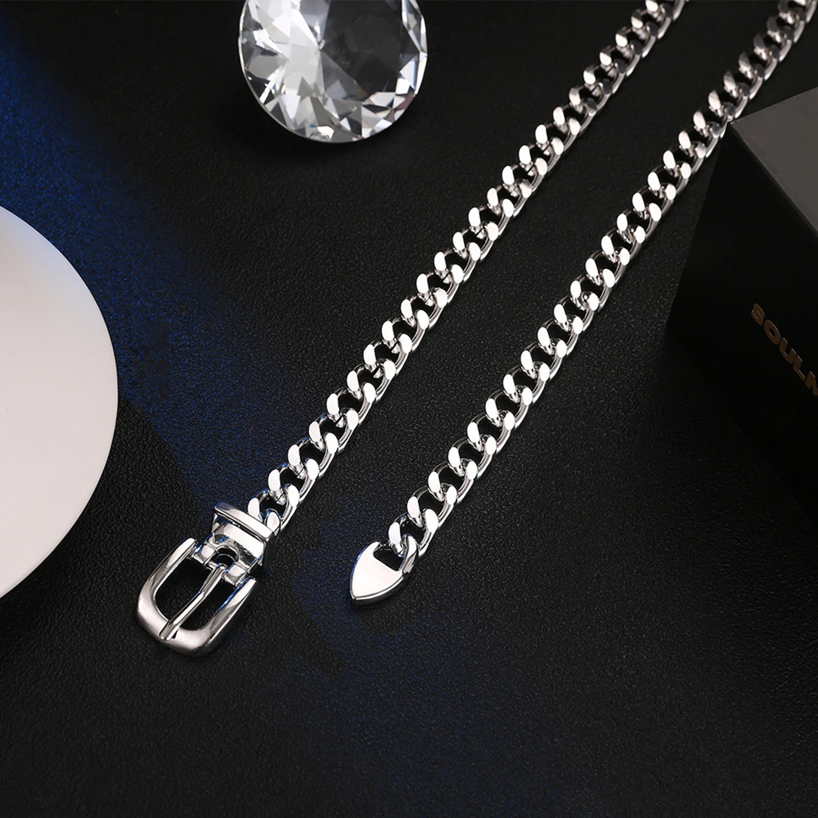 1 PC Womens Chain Belt Metal Waist Chain Dress Belts Metal Belt Adjustable 251021