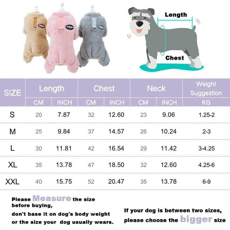 Autumn Winter Dog Cat Warm Clothes Pullover Plush Jumpsuit for Small Medium Dogs Chihuahua Poodle Bulldog Fourlegged Coat C251030