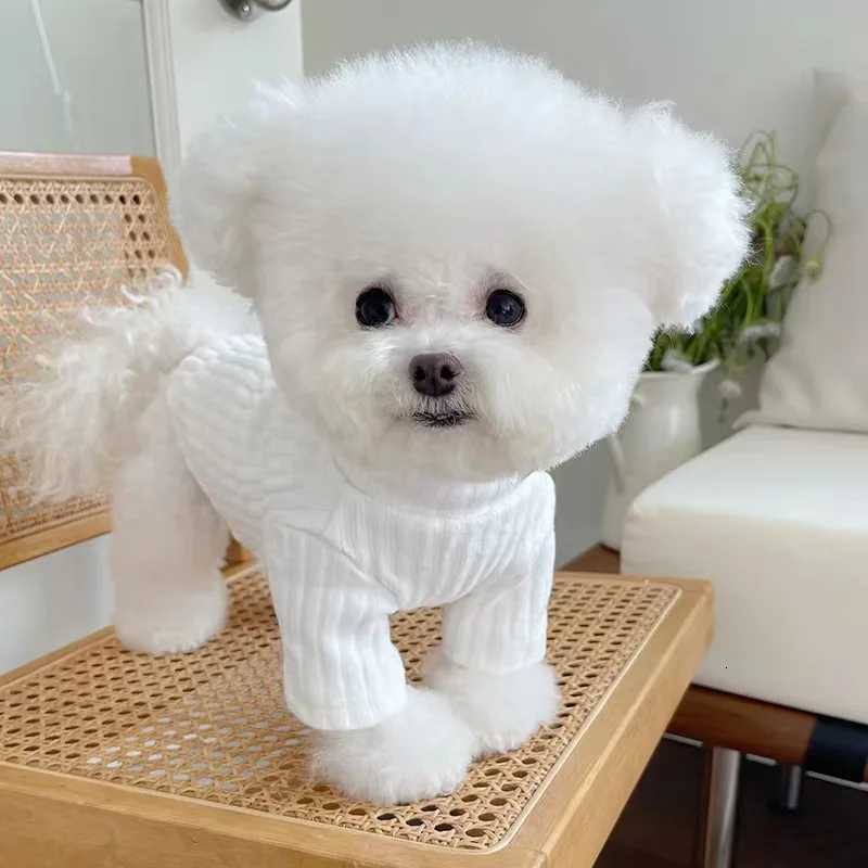 Pet Spring Autumn Dog Base Coat Autumn Winter Knitted Thick Cute High Neck Top Pet Two Leg Teddy Cat Top Hoodie C251030