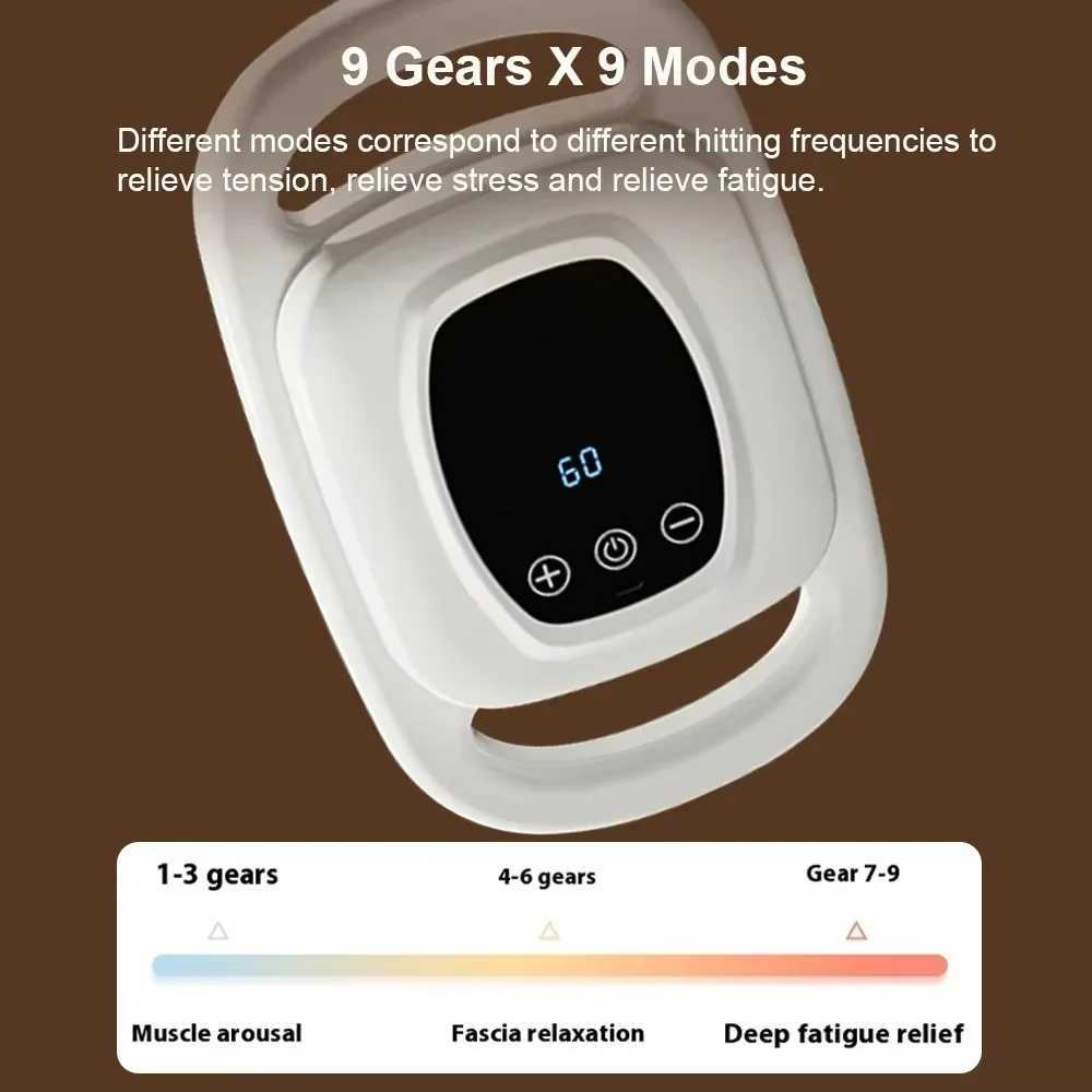 Muscle Massager Gun Waist Massage Professional Fascia Gun High Frequency Sixhead Back Body Shoulder Legs Waist Massager Machine J251030