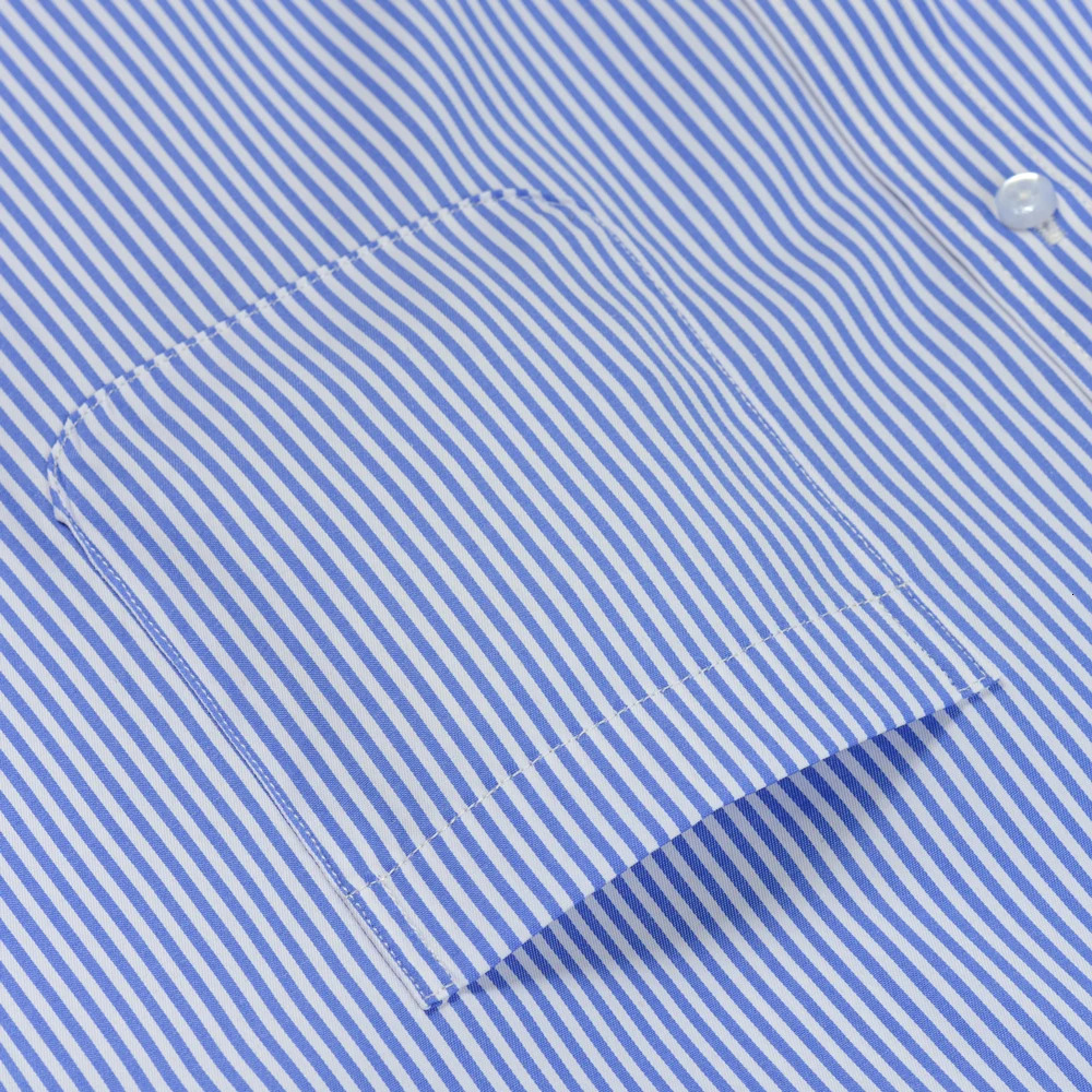 Mens Long Sleeve Striped Dress Shirts Regular Fit Comfy Cotton Blend Business Office Casual Buttonup with Front Pocket 251029