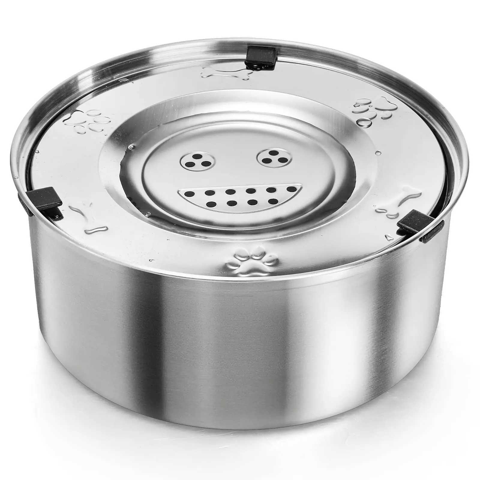 Dog Water Bowl Suspended Stainless Steel Pet Bowl Large Dog Slow Drinking AntiSplash Water Dispenser Floating Bowl 3L101oz J251113