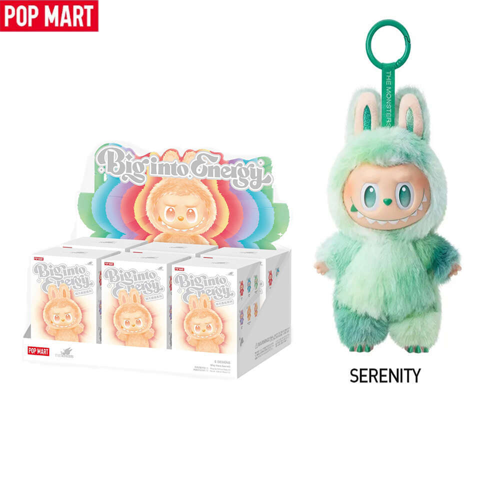 Hot Genuine Labubu SERENITY V3.0 POP MART THE MONSTERS Big into Energy Series Viny Plush Pendant Blind Box Vinyl Figure with Unique Face Design Limited Edition