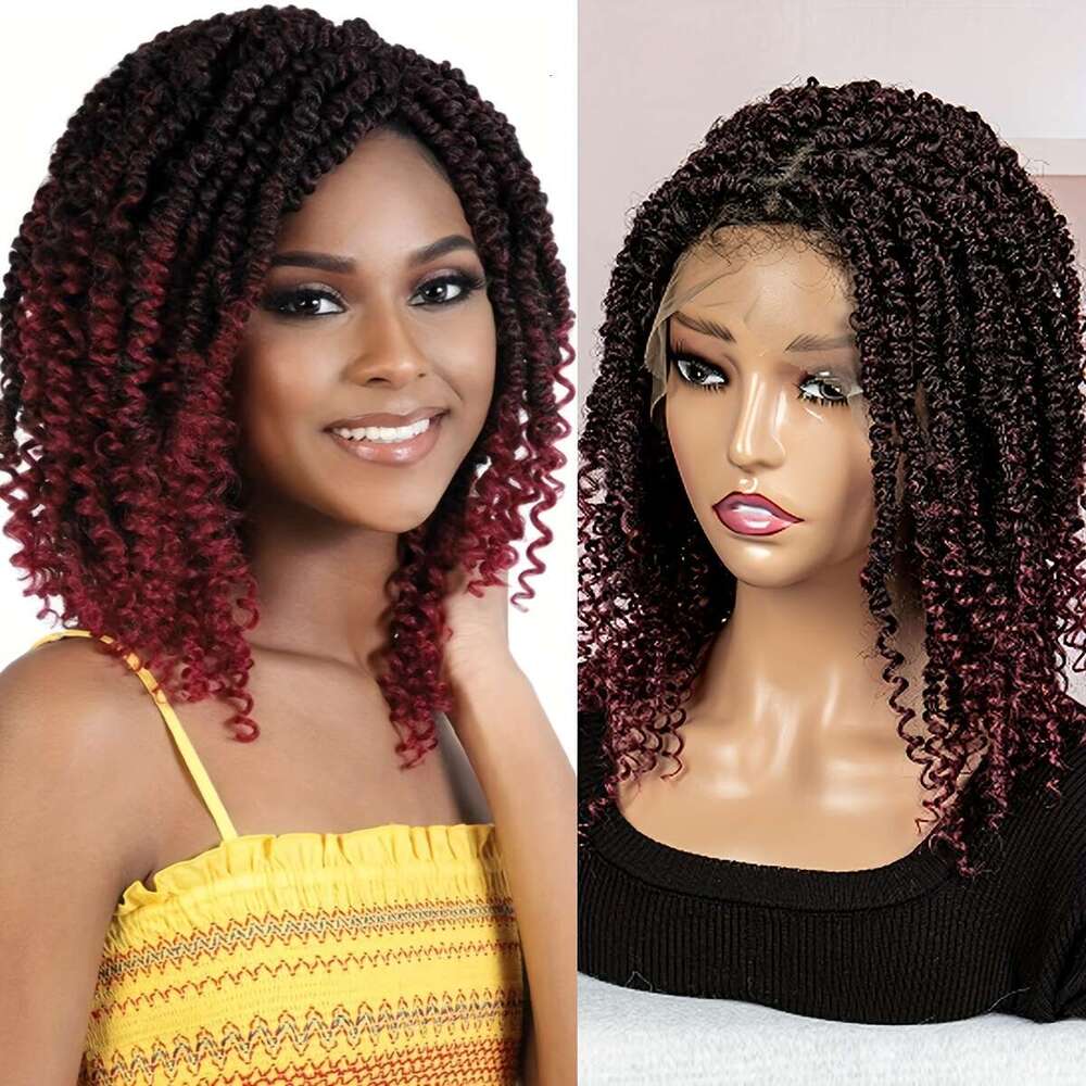 9*6 Lace Wig Synthetic Braids Wigs For Women Heat Resistant Hair Replacement Wigs, 14Inch, Daily Wear