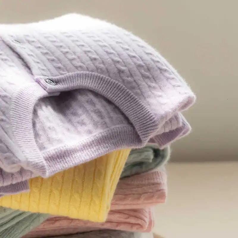 O Neck Cardigan Autumn Winter Women Sweater Casual Versatile Tops Solid Long Sleeve Single Breasted Cable Knit 251029