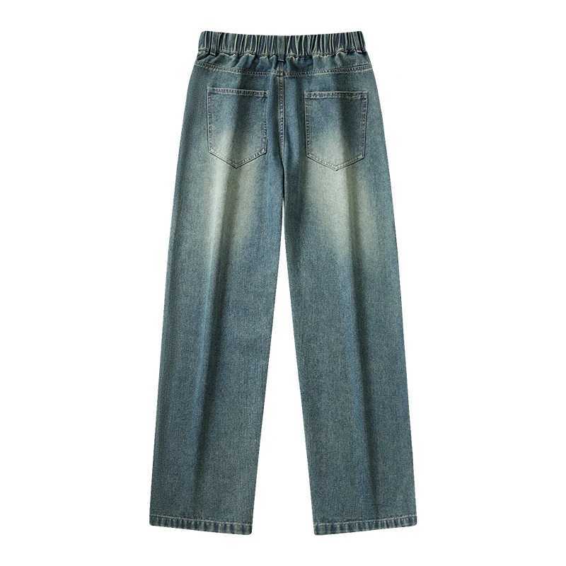 Autumn Oversized Jeans For Men Extra Long Tall Floor Length Pants Thickened 115cm 110cm Straight Leg Pants 190cm Long Pants J251030