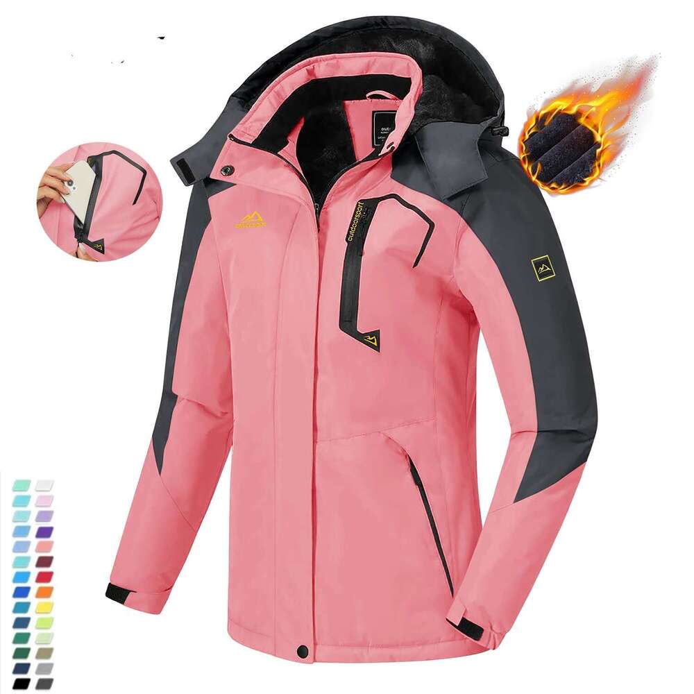 Winter Ski Snowboard Jacket Womens Waterproof Heavy Fleece Jackets Casual Work Coat Windbreaker Parka