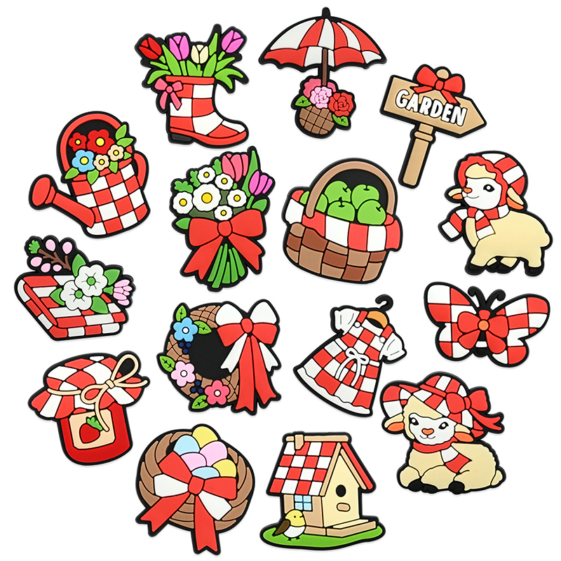 2026 New Christmas shoe charms cartoon holiday celebration series shoe flower buckle hole shoe decoration