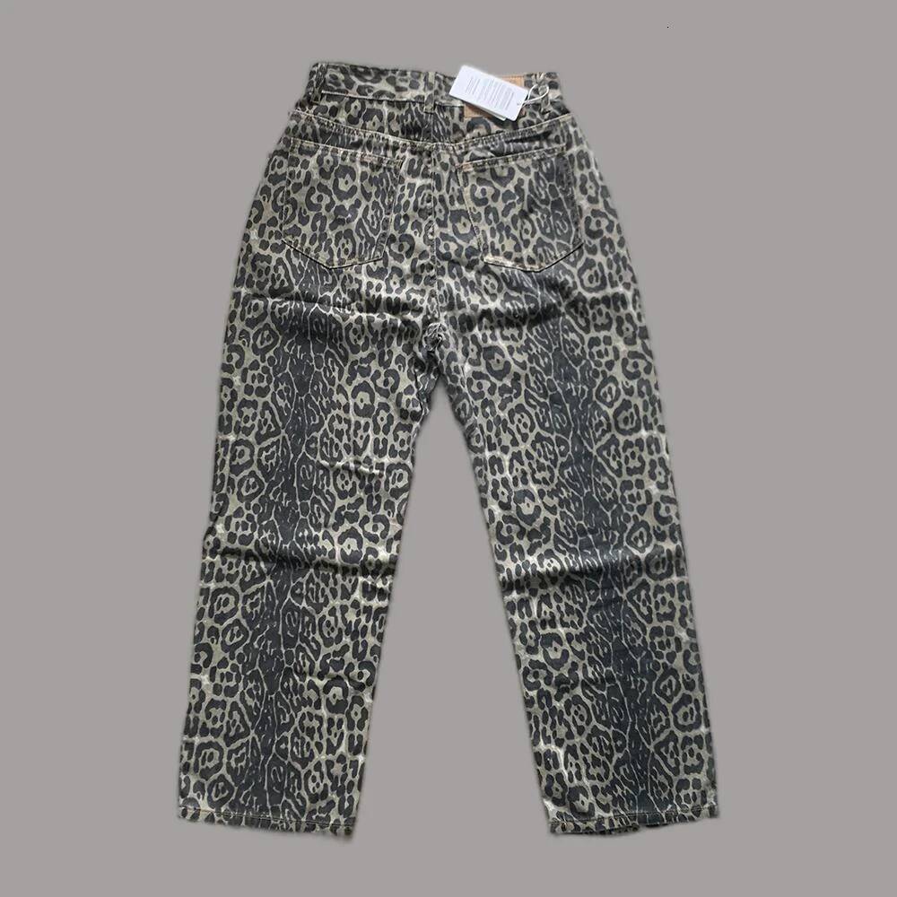 winter jacket women Leopard Women Y2k American Wide Leg Pants High Waisted Korean Style Retro Baggy Jeans Loose Oversized Straight Trousers542