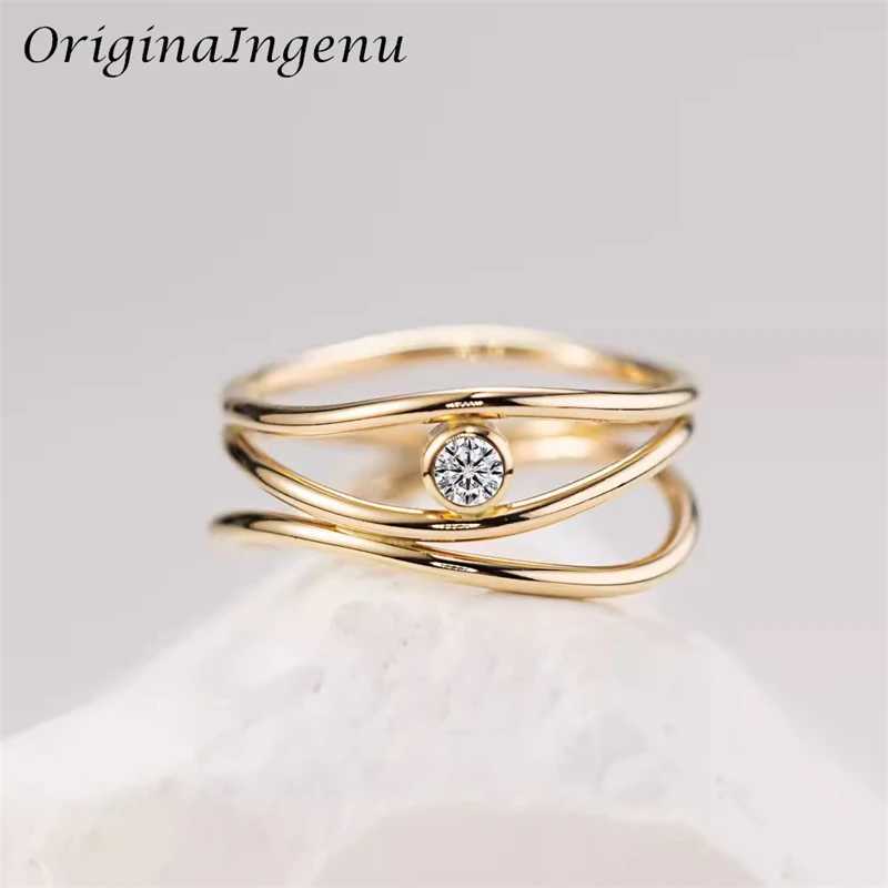 14K Gold Filled Moissanite Ring Personalized Handmade Band Ring Minimalism Jewelry Tarnish Resistant Jewelry Boho Women RingW251030