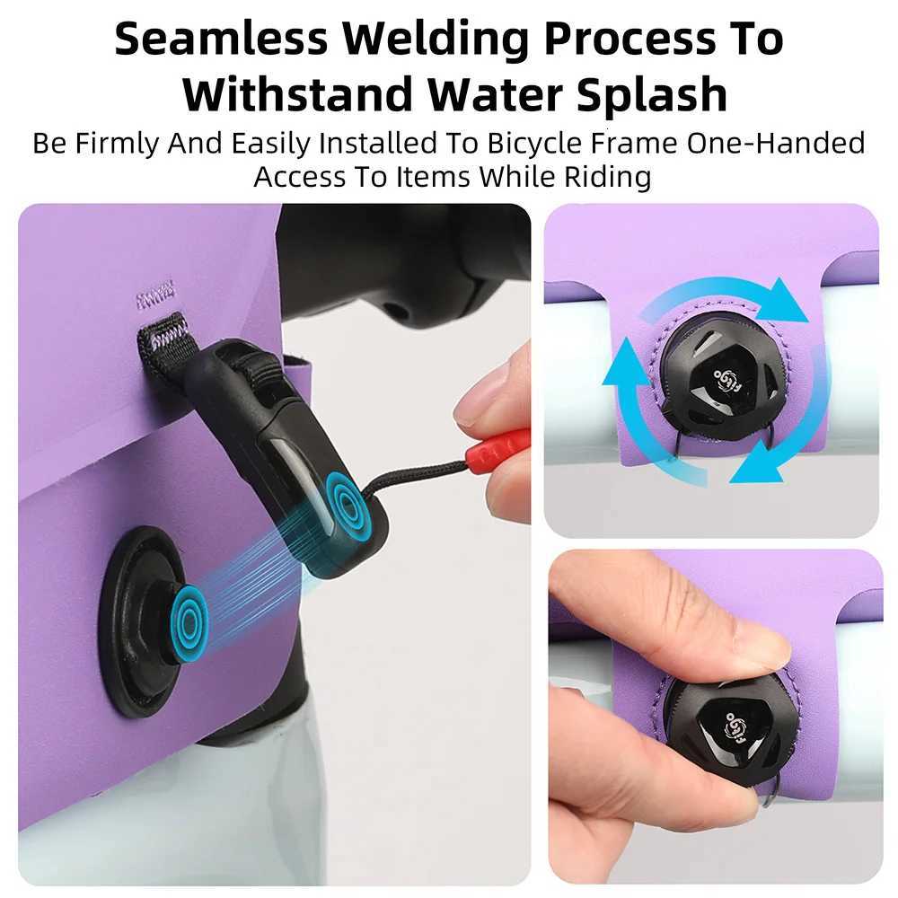 Rhinowalk Bicycle Waterproof Bag Cycling Top Front Tube Frame Bag Magnetic Closure And Knob Locking System For MTB Road Bike H251029