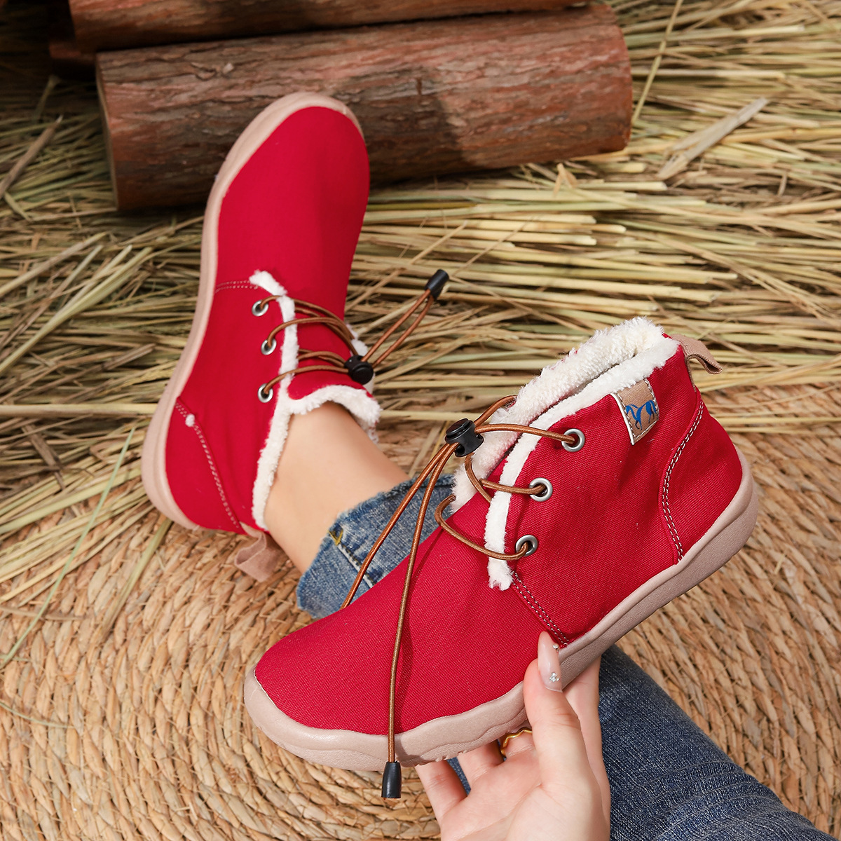 2025 Autumn/Winter Collection: Women's High-Cut Cotton Boots & Short Boots-Comfortable Sporty Design with Rubber Soles for All-Day Wear