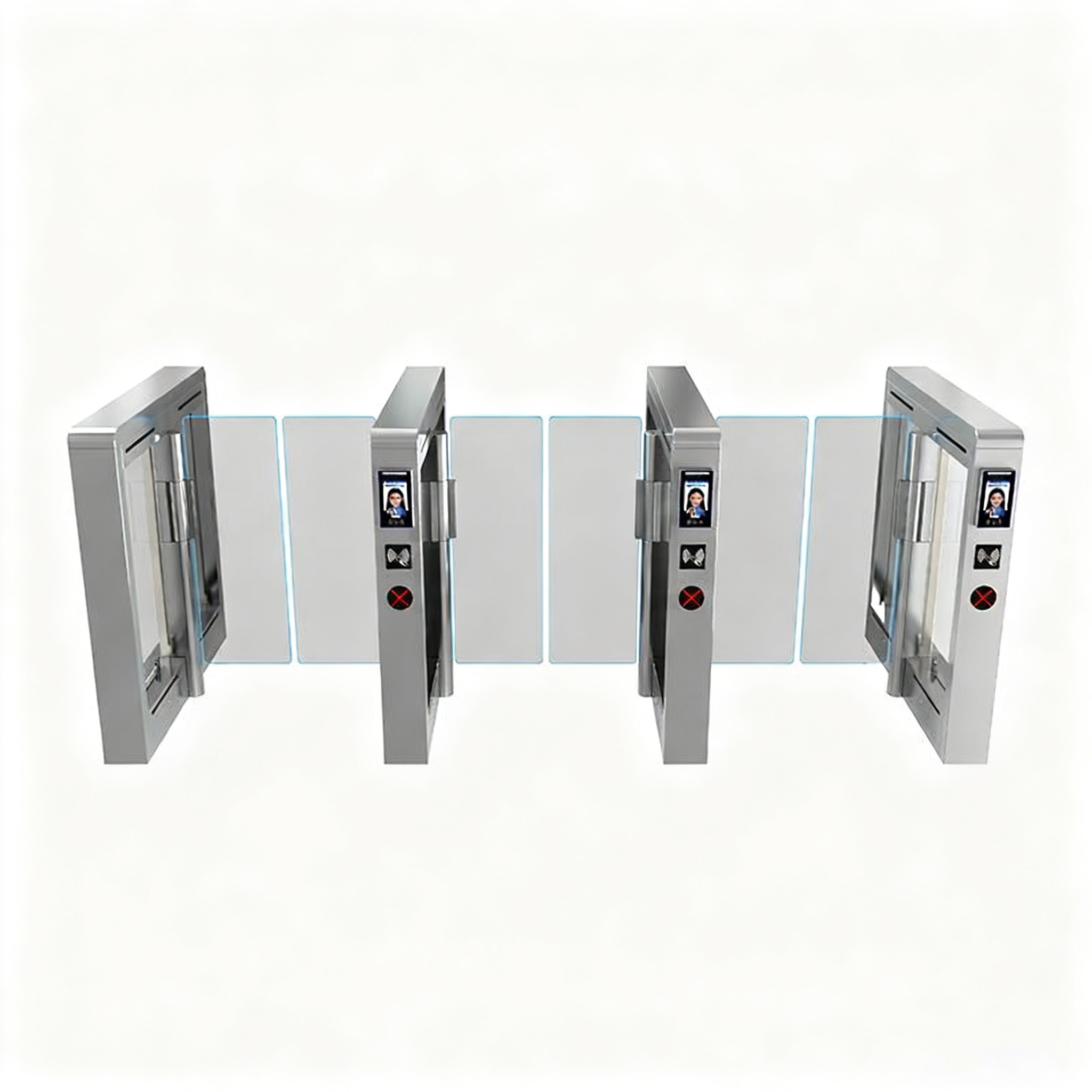 Custom Heightened Anti-Collision Anti-Climbing Smart Speed Gate - Face Recognition Access Control, Fast-Passing Pedestrian Turnstile-NO16