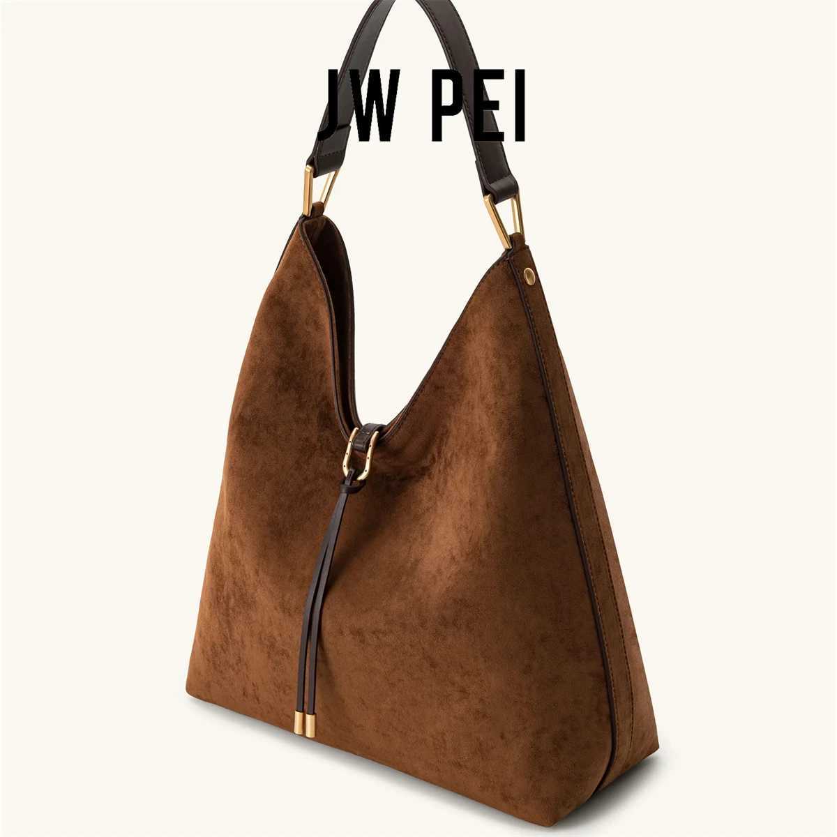 Designer bag JW PEI Aria Large Capacity Faux Suede Shoder Crossbody Bag for Wen Solid Color Underarm Cmuter Bag Simple Casual Purse Y251029