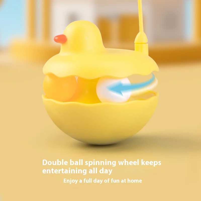 Tumbler Cat Teaser Toy with Removable Feathers Bells Self Amusing Kitten Play Wand Easy to Clean and Reassemble S251029{category}