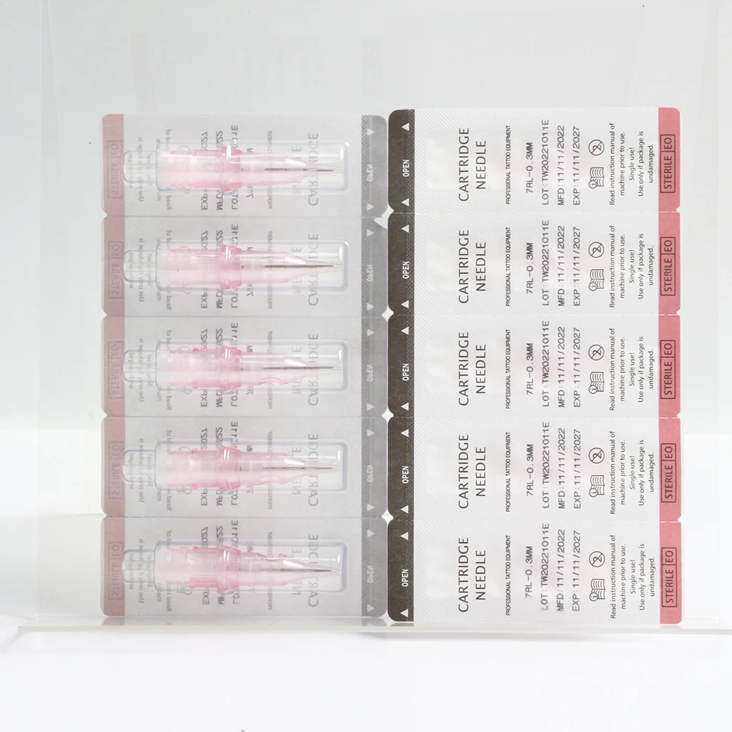 MONA 40PCS Tattoo Cartridge Needles Disposable Needles 1 3 5 7 9 11 RL RS 02503035MM For Tattoo Machine Permanent Makeup 251027