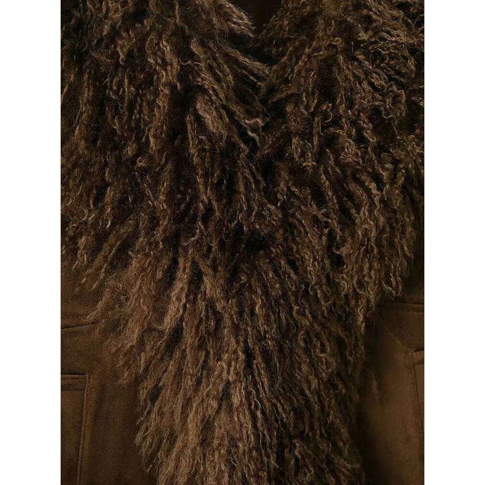 Shein Men's Jackets NLZGMSJ Women 2025 Autumn Winter Vintage Chic Faux Fur Jackets Long Sleeve V Neck Pockets Loose Fashion Thick Warm Coats