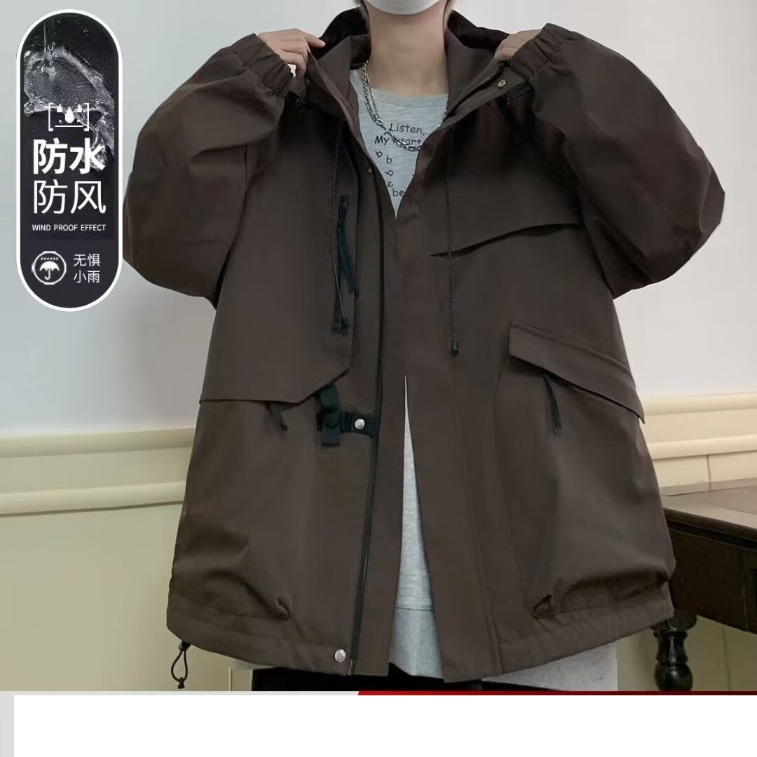 Windproof Jacket For Men Spring And Autumn Mountain Style Outdoor Cool American Designer Coat Style Trendy Brand Functional Wind Mountaineering Workwe