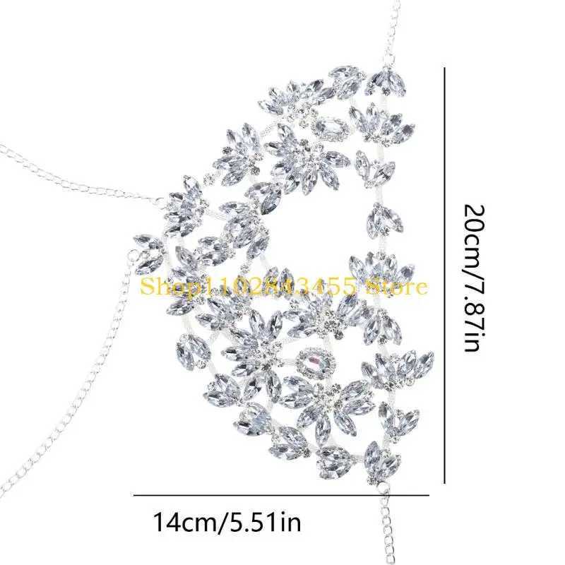 49MC Steampunk Crystal Face Mask Rave Music Festival Hair Ornament for Rhinestone Imitation Diamond Half for FacialW251029