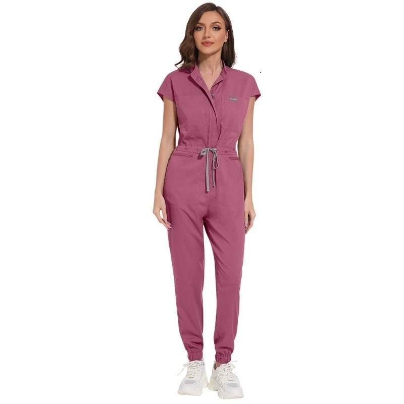 Wholesale Apparel Scrub Uniform Women Short Sleeved Scrubs Jumpsuit Hospital Clothing Scrub Uniforms with Pocket 251029