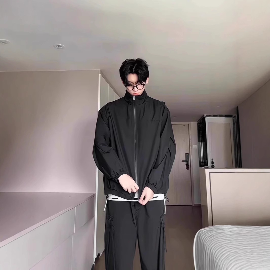 Youth Outdoor Stand Designer Coat Collar Jacket For Men And Women 2025 New Spring And Autumn Loose Casual Jacket Top