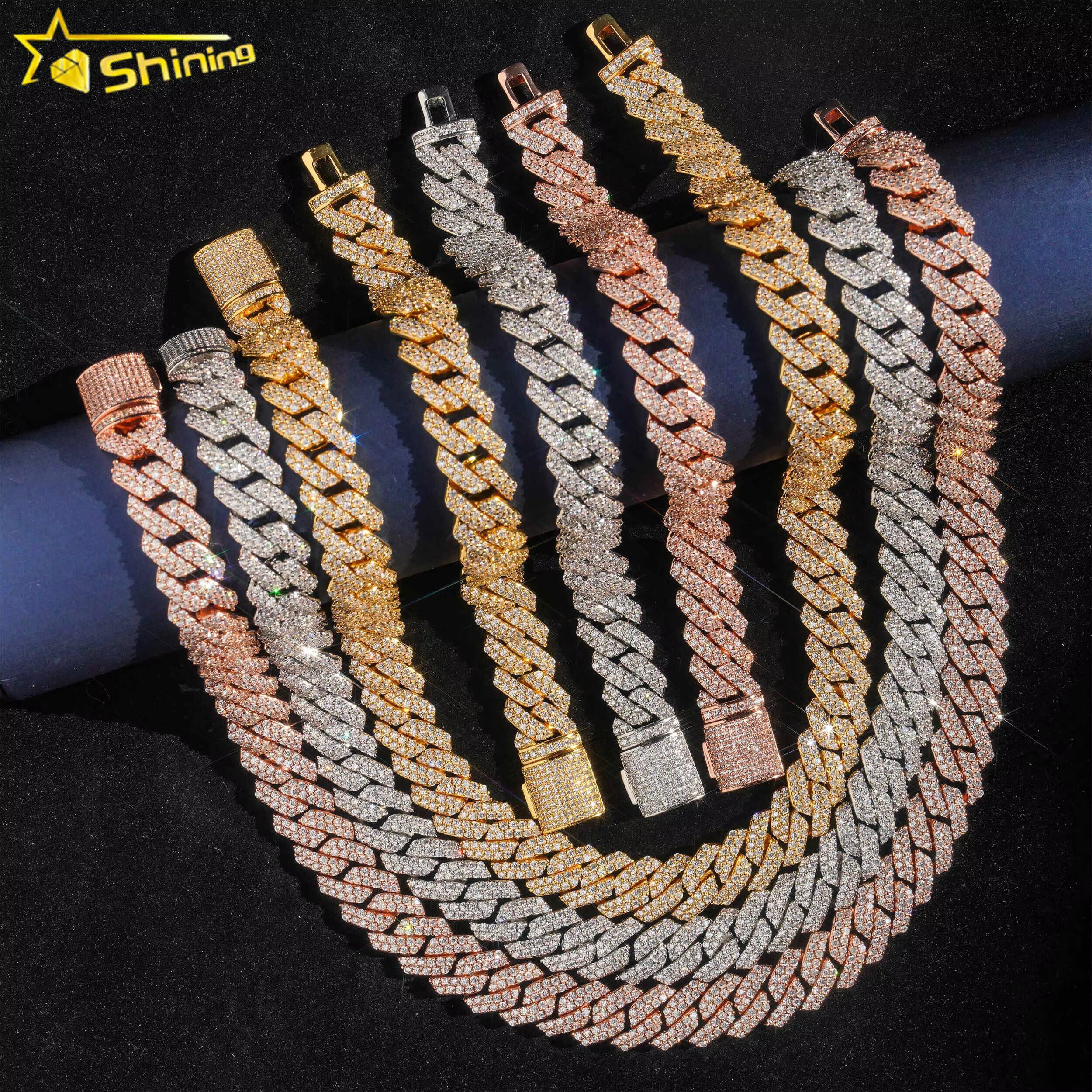 Fast Shipping Hip Hop Fashion Cuban Link Chain 14MM Width Gold Plated CZ Diamond Cuban Link Bracelets