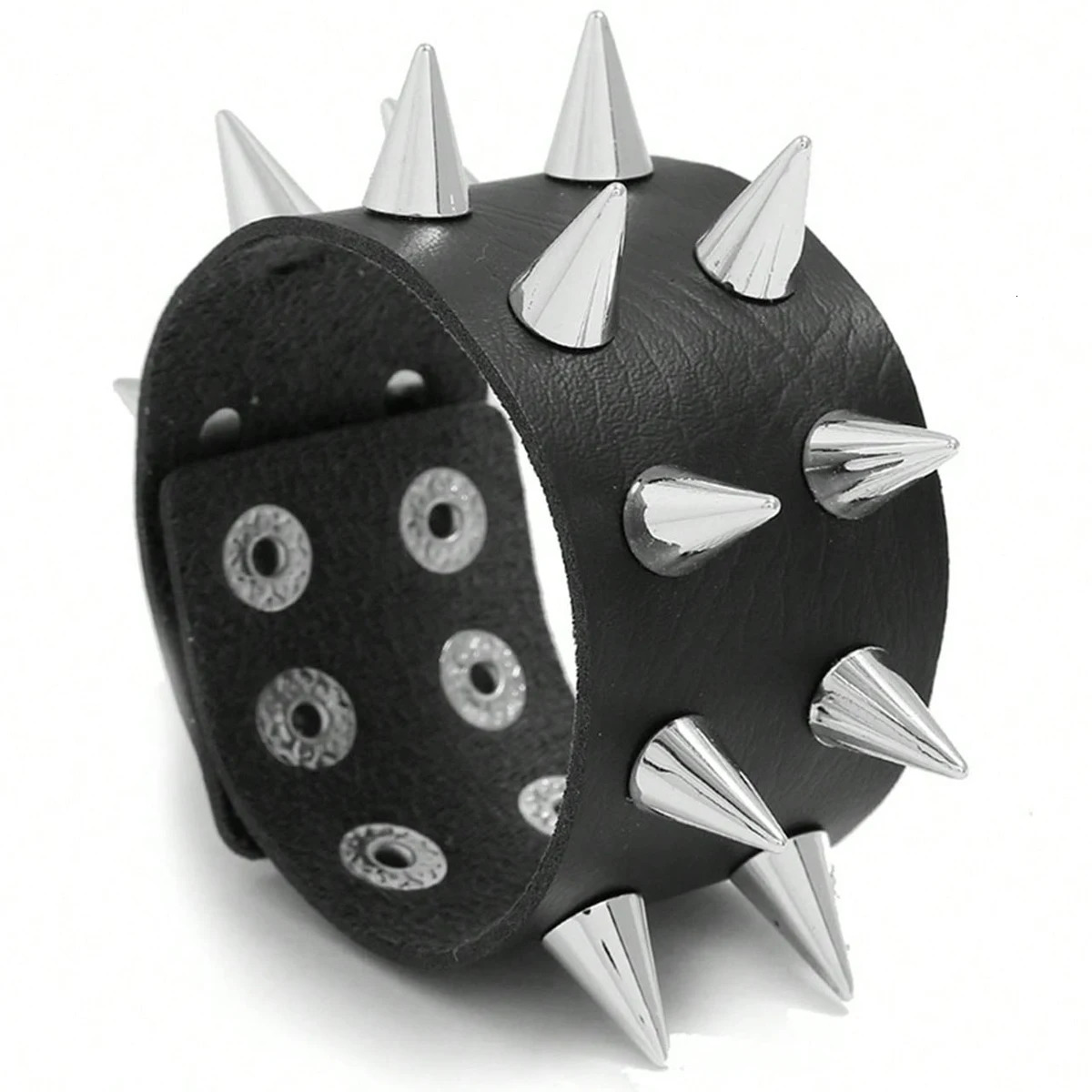 Fashionable Hip Hop Skeleton Rivet Punk Bracelet Suitable For Women And Mens Daily Holiday Party Wear Halloween Rock Gift 251028