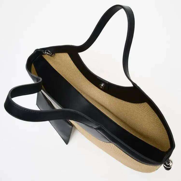 Basket Style For Women, Fashionable Top Handle Tote Bag, Summer Design Straw Shoulder Beach Bag