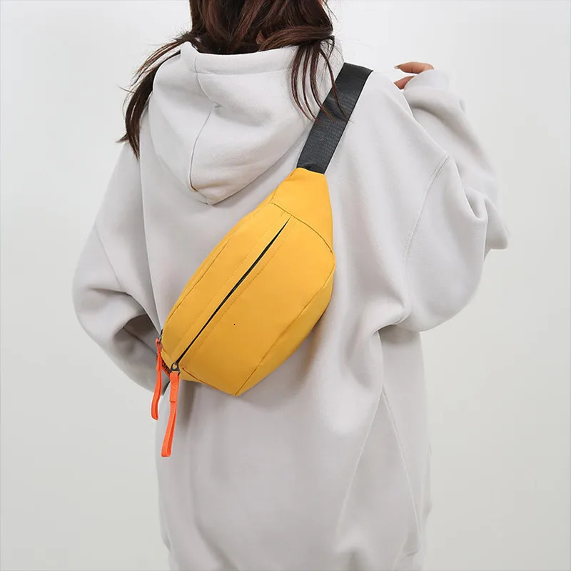 Yellow Green Fashion Banana Chest Bag Men Women Street Casual Fanny Pack Outdoor Sport Single Shoulder Bag 251030