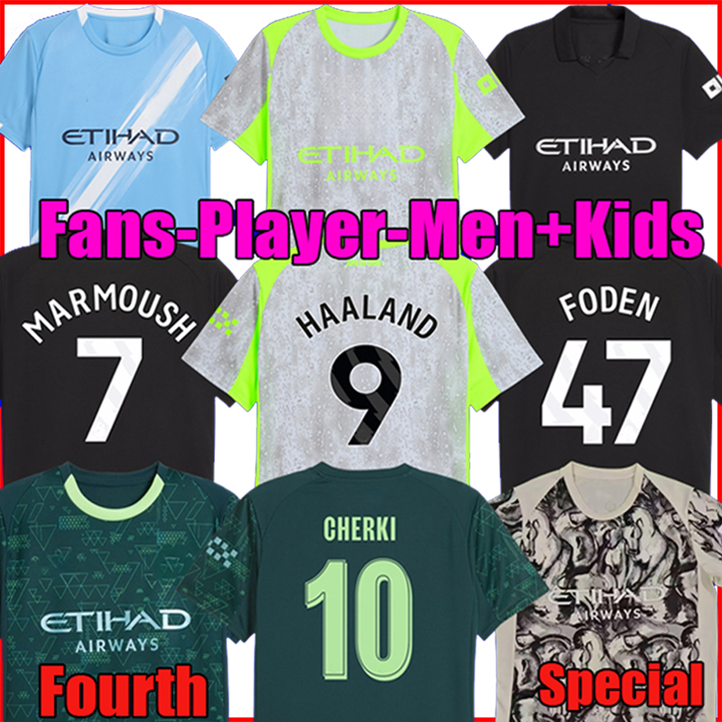MAN CITY soccer jersey football jerseys kit shirt 25 26 MARMOUSH HAALAND CHERKI REIJNDERS FODEN SAVINHO 2025 RODRIGO GVARDIOL AIT-NOURI KidSuper men kids uniforms