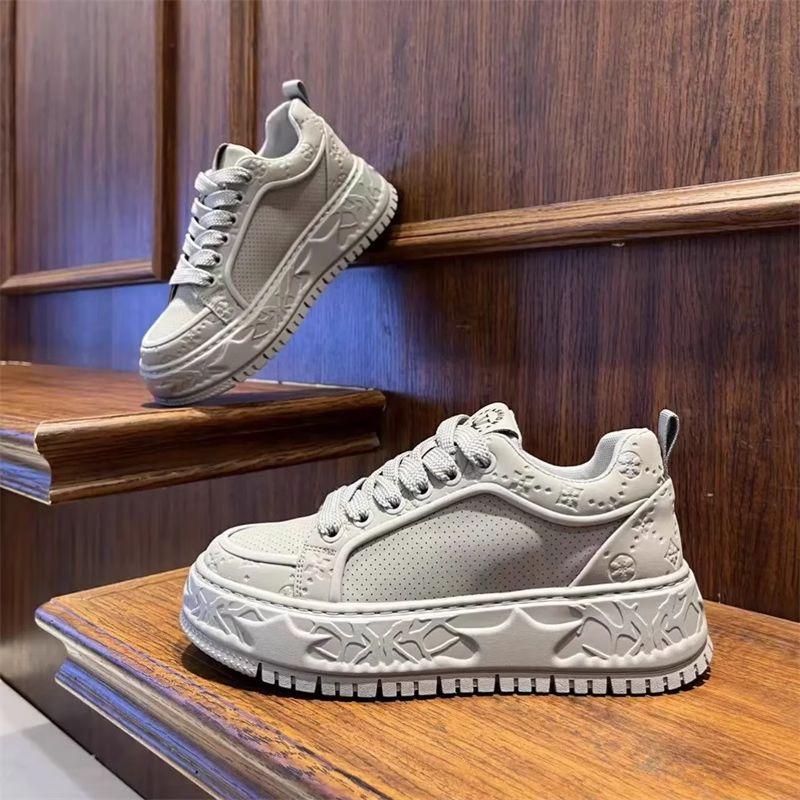 New men's shoes increase the height of the leather surface high goods factory plus size printed trendy brand men's shoes men's shoes ar