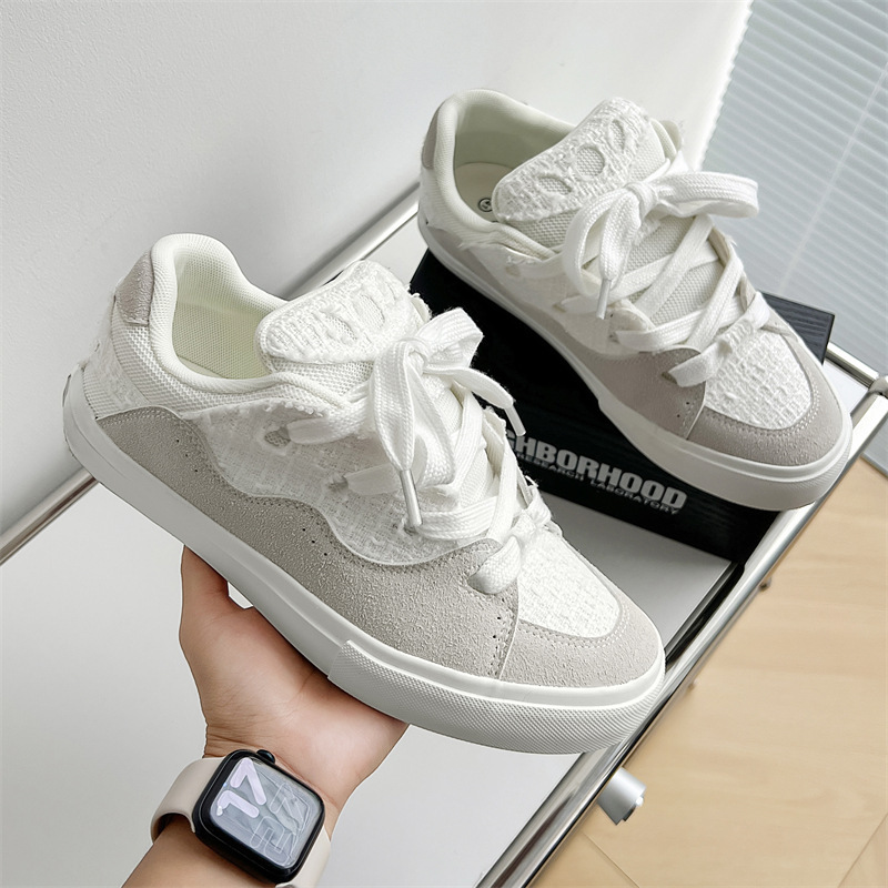 Korean version of small fragrance casual shoes women's autumn new German training shoes bread niche and versatile light skateboard shoes2025