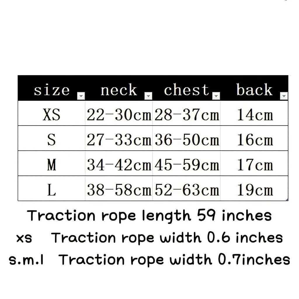 Adjustable Dog Harness and Leash SetAllSeason Chest Vest with Press Buckle Dog Collar Cute Print Pet Harness Leash Set J251129