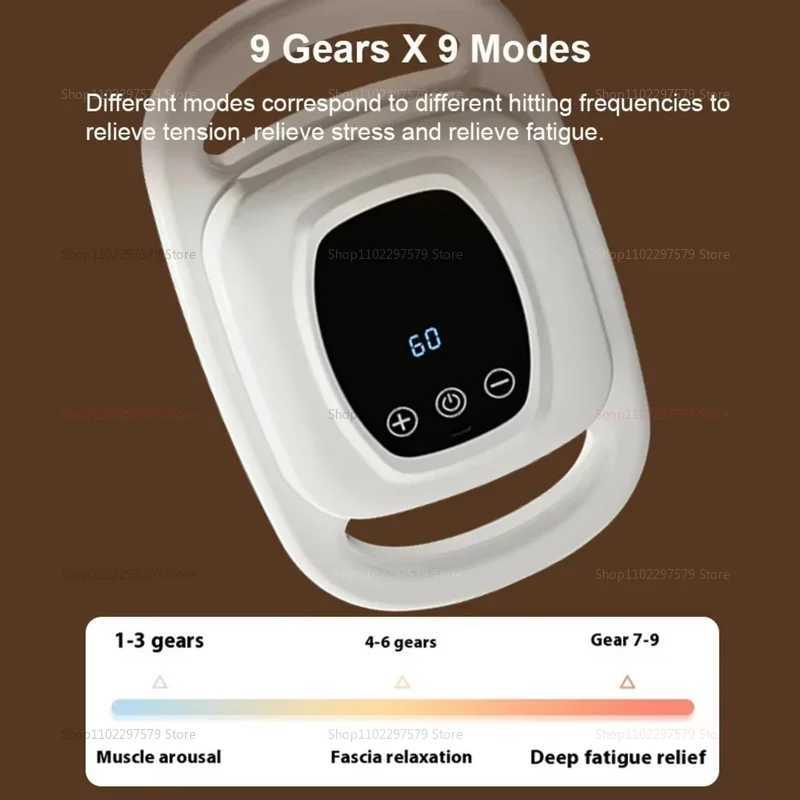 Fascia Gun High Frequency Massager Gun Neck Body Shoulder Muscle Waist Massage Machine Six Heads Professional Fascia Massage Gun J251030